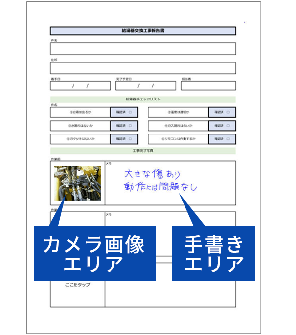 カメラ埋め込み機能イメージ